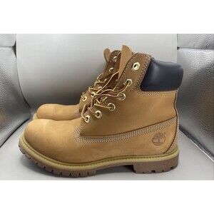 Timberland Premium 6" Waterproof Boots Womens 8.5 M Wheat Nubuck 10361 EUC